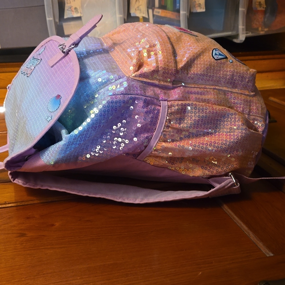 2017 Sequined Justice "I'm Really a Mermaid" Multi-Colored Backpack - Pre-loved - Picture 5 of 16